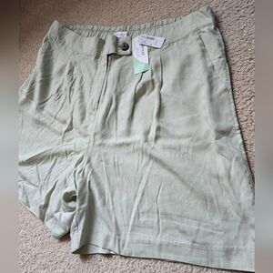 NWT Addition Elle 100% Tencel Lyocell Mint Shorts Size Plus 22 3X